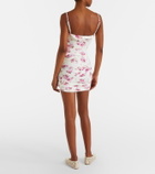 Magda Butrym Floral-appliqué ruched miniskirt