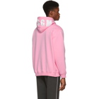 MSGM Pink Backwards Logo Hoodie