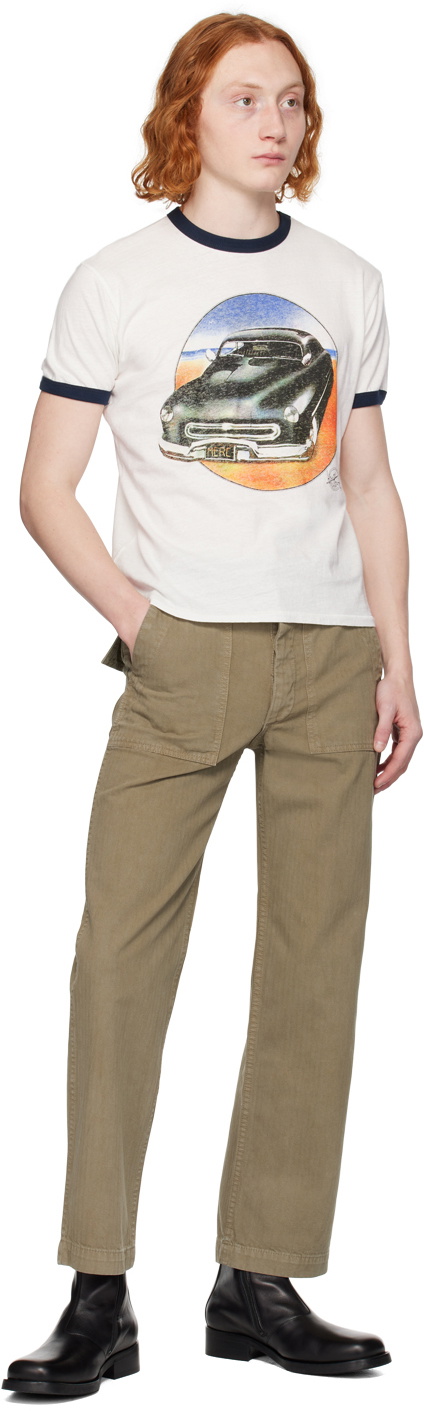 Re/Done Khaki Modern Utility Trousers