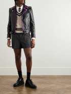 CELINE - Straight-Leg Pleated Wool Shorts - Gray