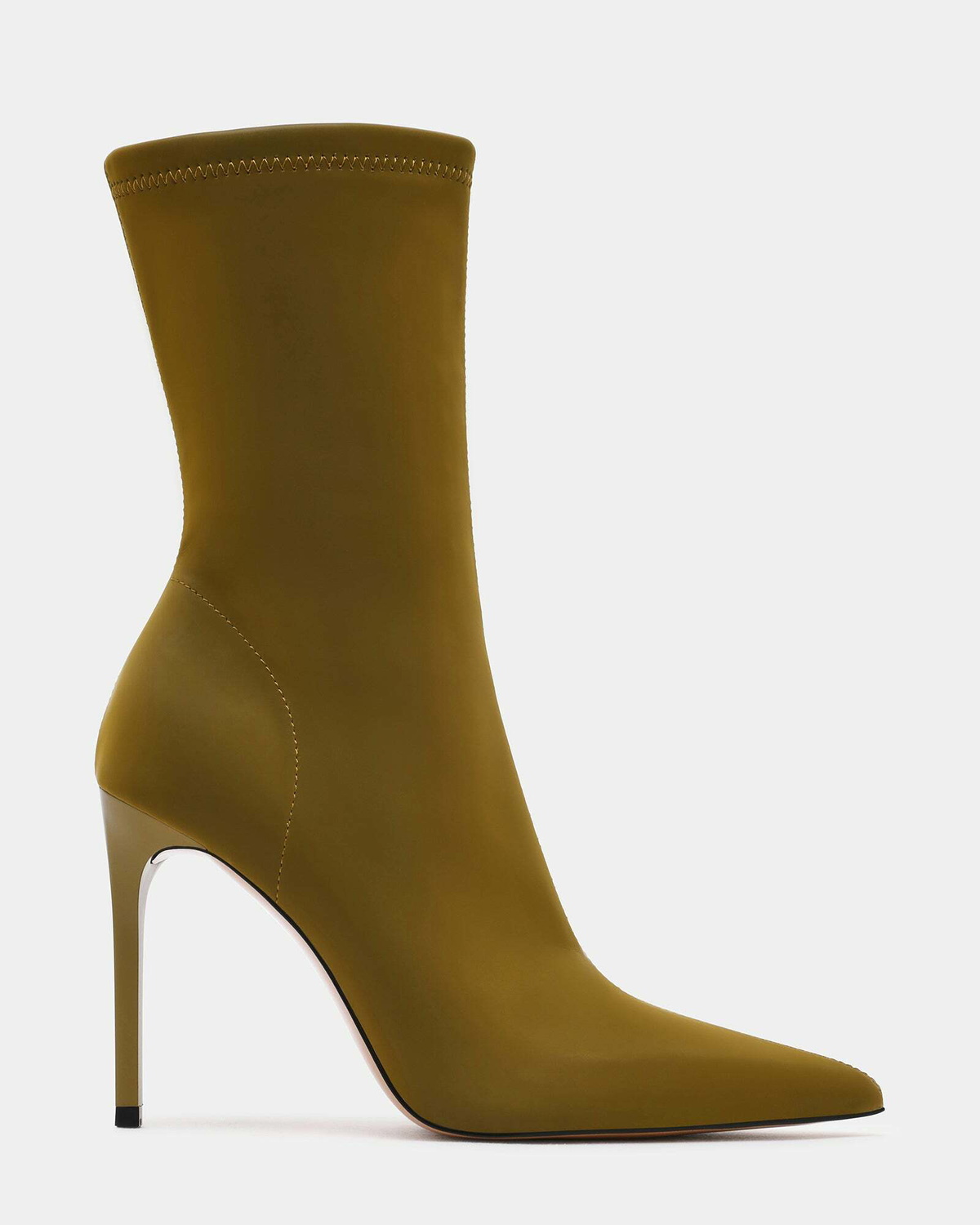 Steve Madden Mackena Booties in Olive Satin