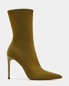 Steve Madden Mackena Booties in Olive Satin