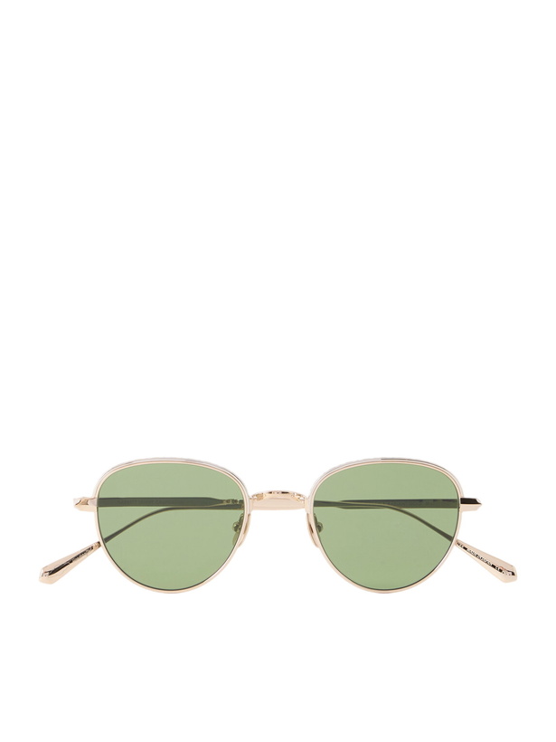 Photo: Garrett Leight California Optical - Wells J Round-Frame Titanium Sunglasses