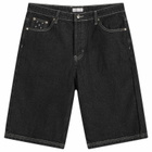 Pop Trading Company Men's DRS Denim Shorts in Black Denim