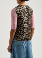 Damson Madder Tilly Leopard-print Cotton Gilet