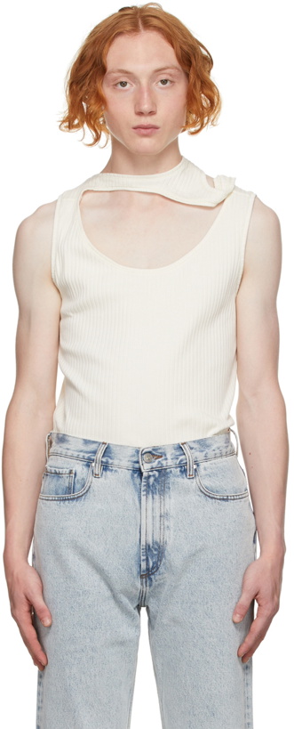 Photo: Y/Project Off-White Three Collar Tank Top