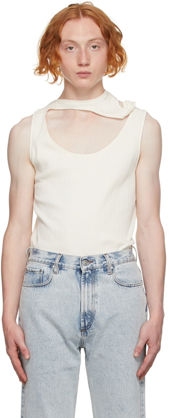 Photo: Y/Project Off-White Three Collar Tank Top