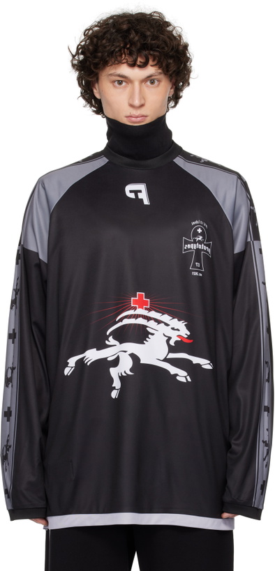 Photo: Prototypes Gray Insideout Football Long Sleeve T-shirt