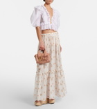 Chloé Floral silk maxi skirt