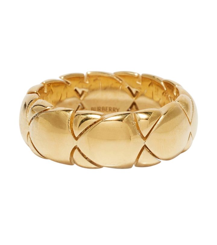 Photo: Burberry Shield Segment gold-plated sterling silver ring