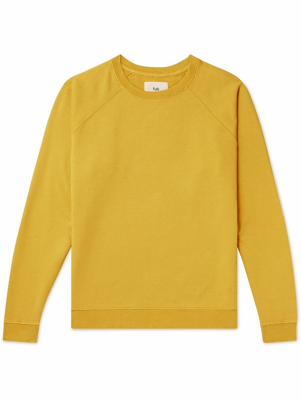 Photo: Folk - Rivet Cotton-Jersey Sweatshirt - Yellow