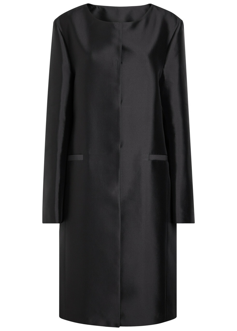 Toteme Silk-taffeta Coat Black