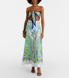 Etro Floral silk maxi skirt