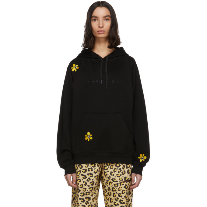Perks and Mini SSENSE Exclusive Black Embroidered Hoodie