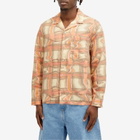 Magic Castles Men's Long Sleeve Wave Shirt in Warped Check Print