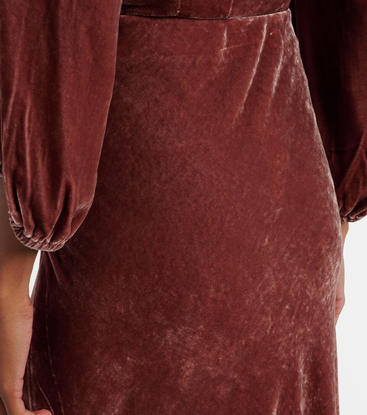 Velvet Felicity velvet midi skirt