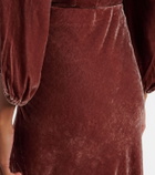 Velvet Felicity velvet midi skirt