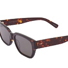 Garrett Leight Mayan Sunglasses in Caviar Tortoise/Semi-Flat G1