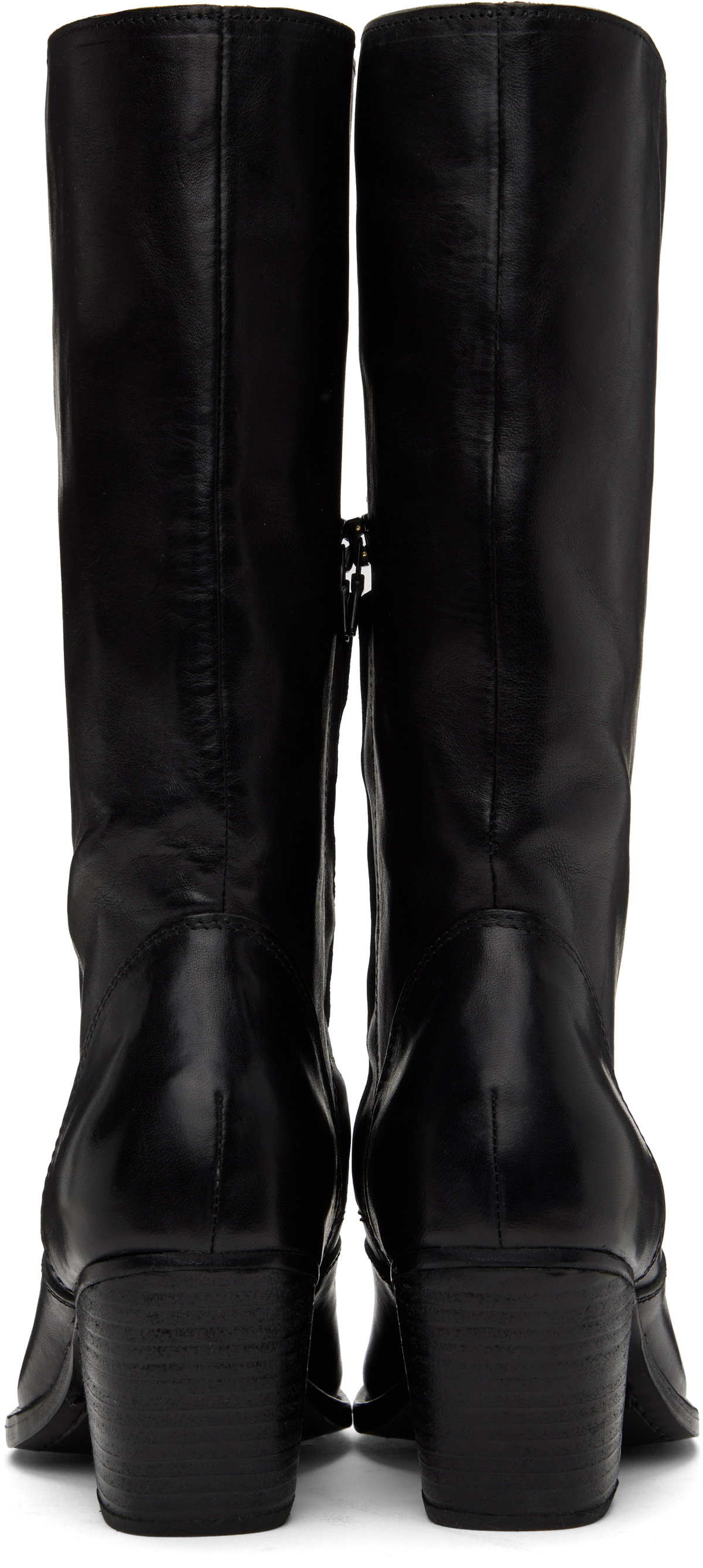 visvim Black Rosebud Tall Boots