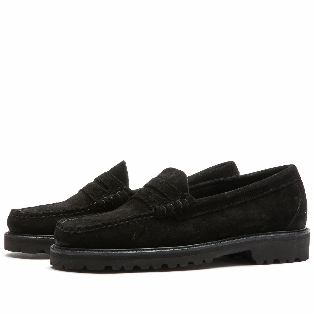 Bass Weejuns Men's Larson 90s Loafer in Black Suede Bass Weejuns