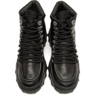 MSGM Black Chunky Lace-Up Boots