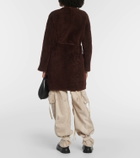 Yves Salomon Belted shearling coat