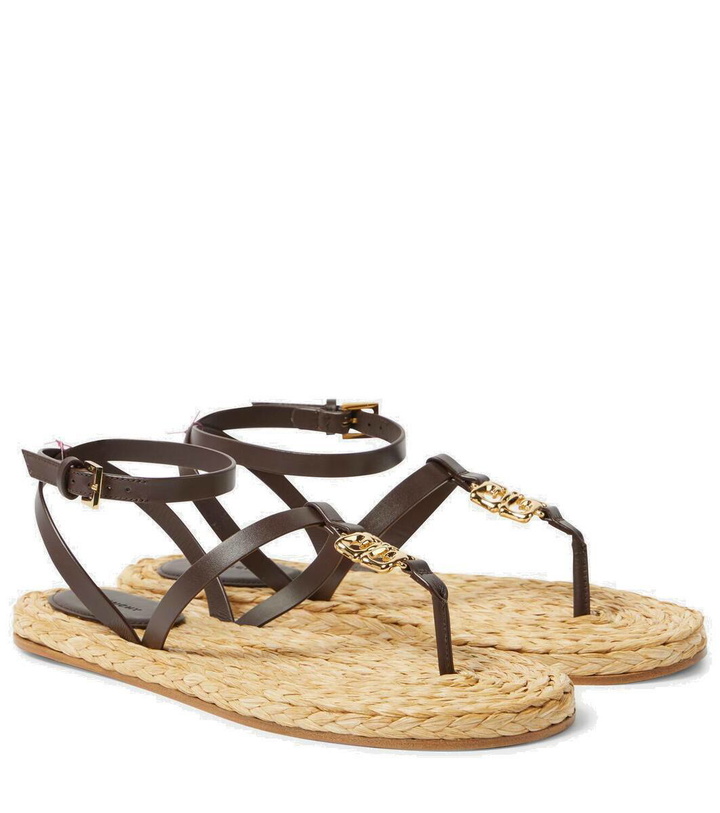 Photo: Givenchy 4G Liquid leather espadrille sandals