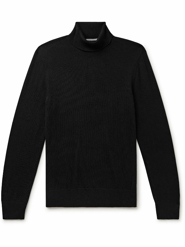 Photo: Club Monaco - Slim-Fit Merino Wool Rollneck Sweater - Black