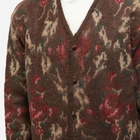 Needles Men's Mohair Rose Cardigan in Dark Brown