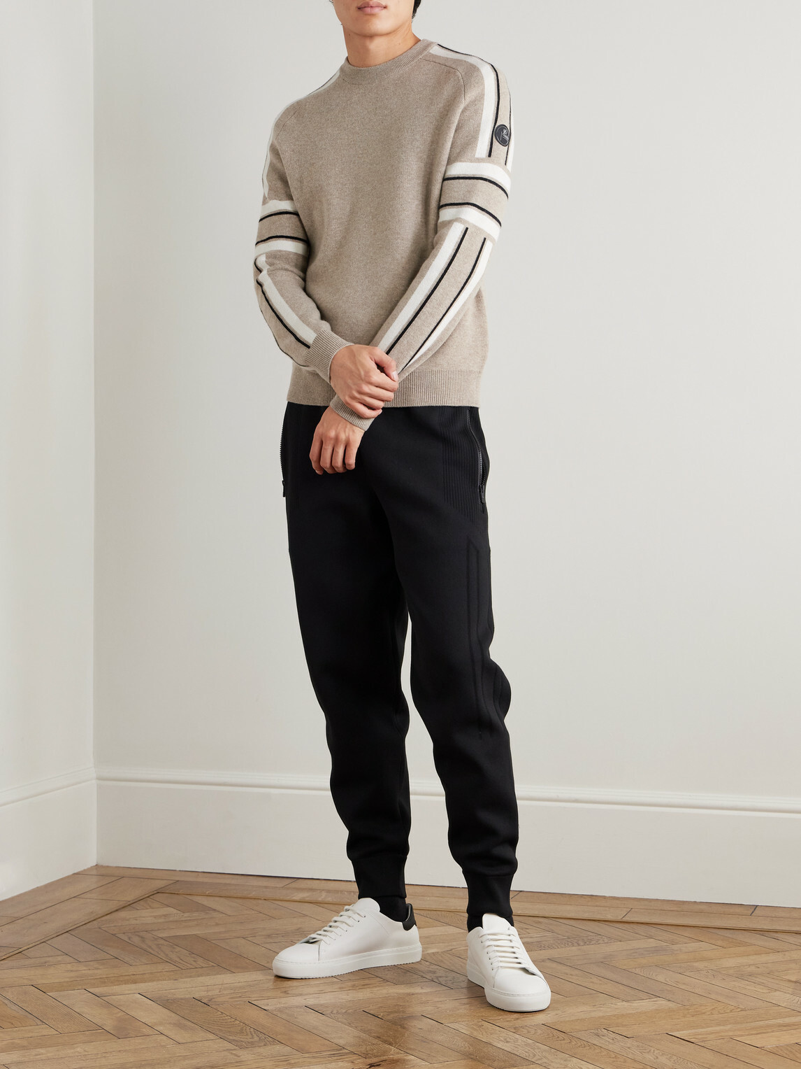 Fusalp - Spectavia Logo-Appliquéd Wool and Cashmere-Blend Jacquard Sweater - Neutrals