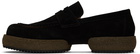 Dries Van Noten Black Platform Loafers