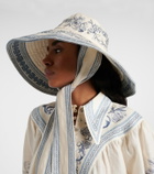 Alémais Villa Romantica printed linen sun hat