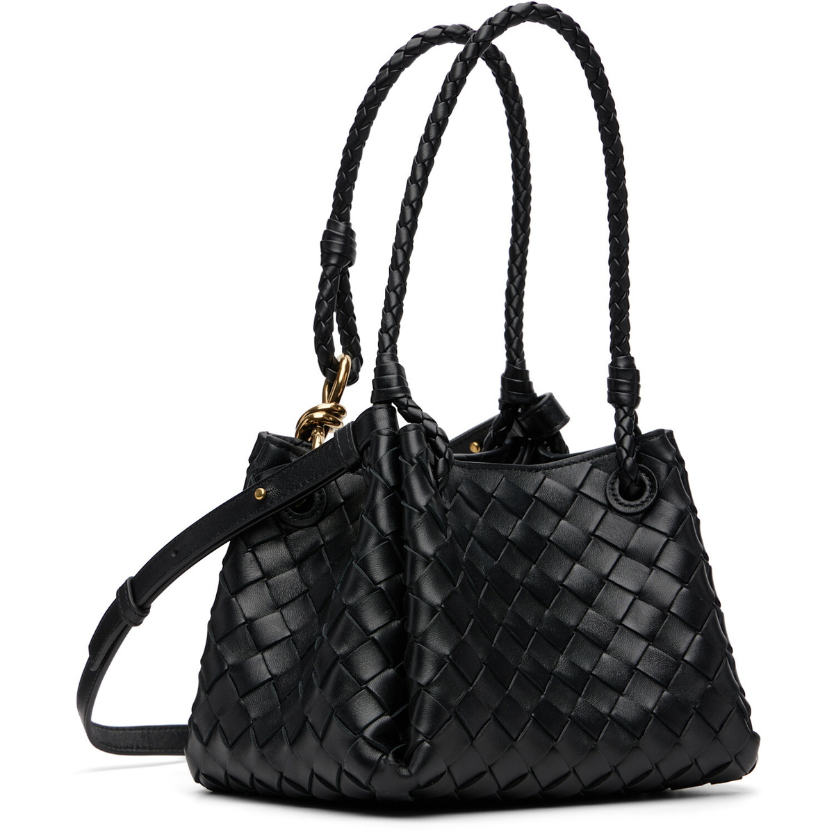 Bottega Veneta Black Small Parachute Bag