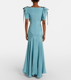 Rodarte Bow-detail silk satin maxi dress