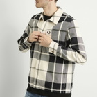 Fred Perry Men's Tartan Twill Overshirt in Ecru