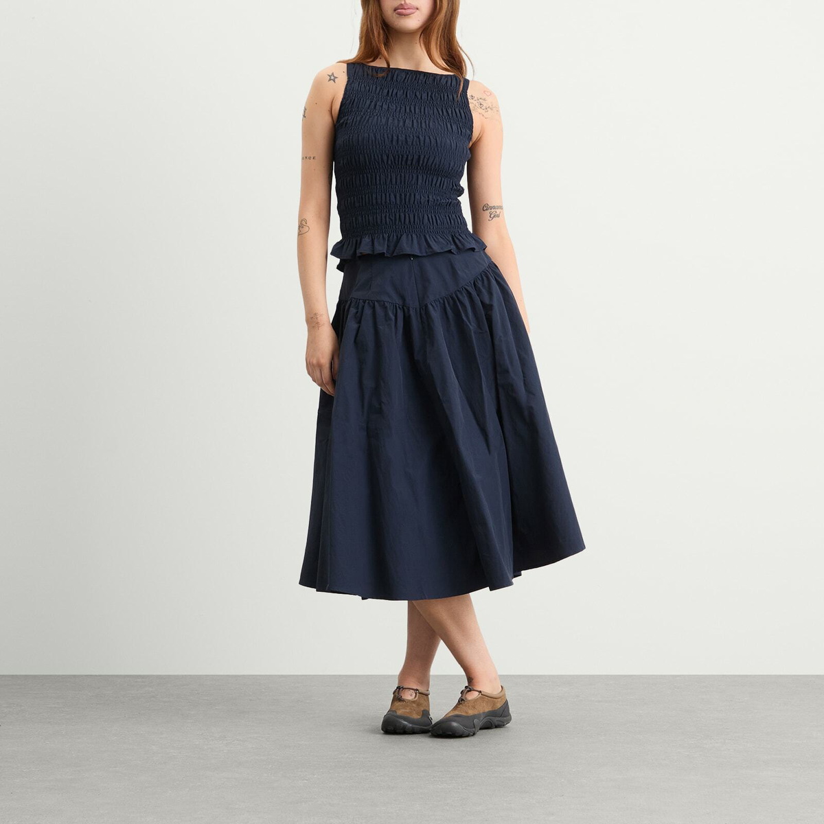 Peachy Den Women's Deba Skirt in Midnight