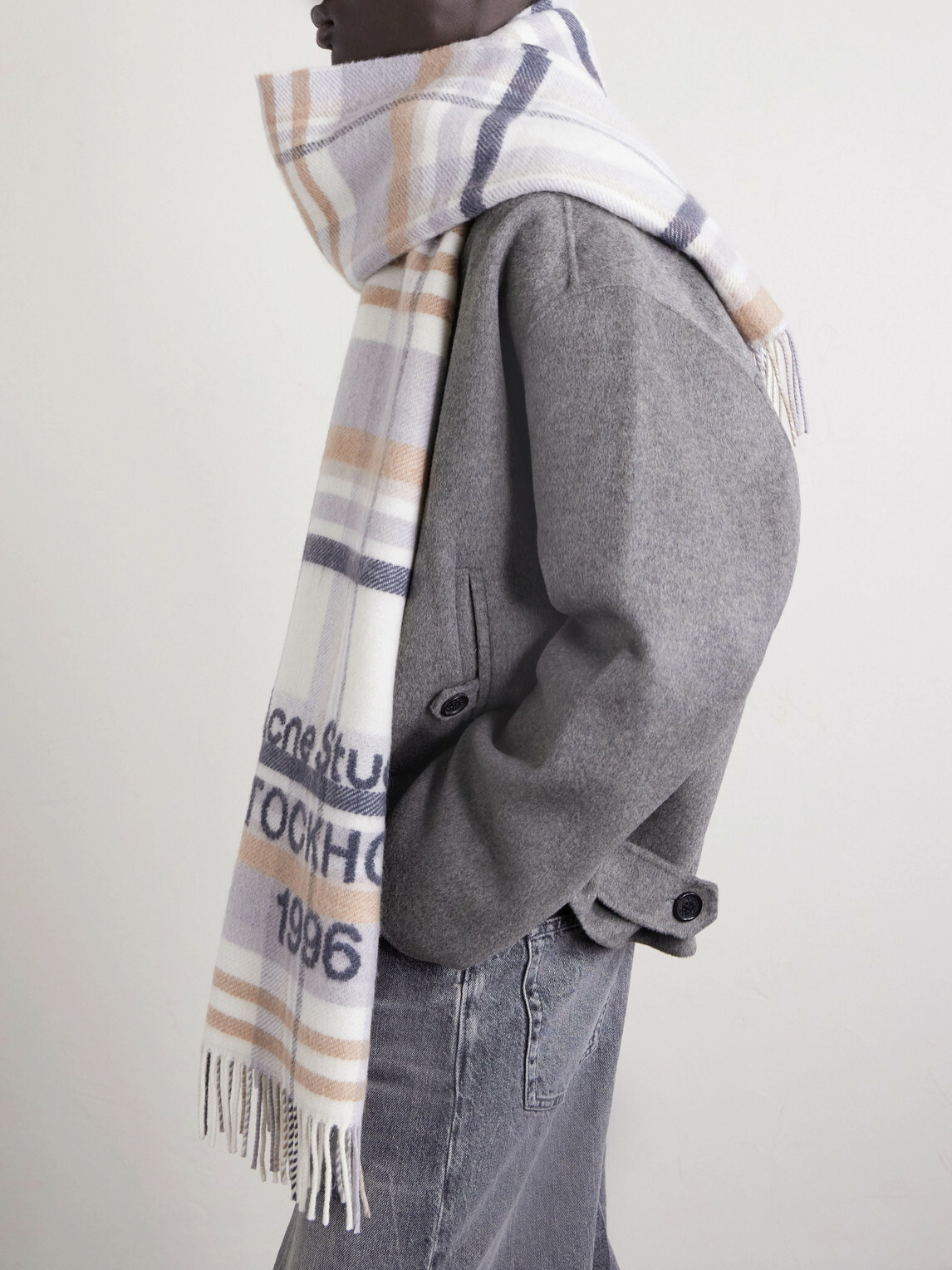 Acne Studios - 1996 Fringed Checked Wool Scarf