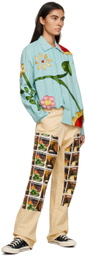 Sky High Farm Workwear Blue Flower Shirt
