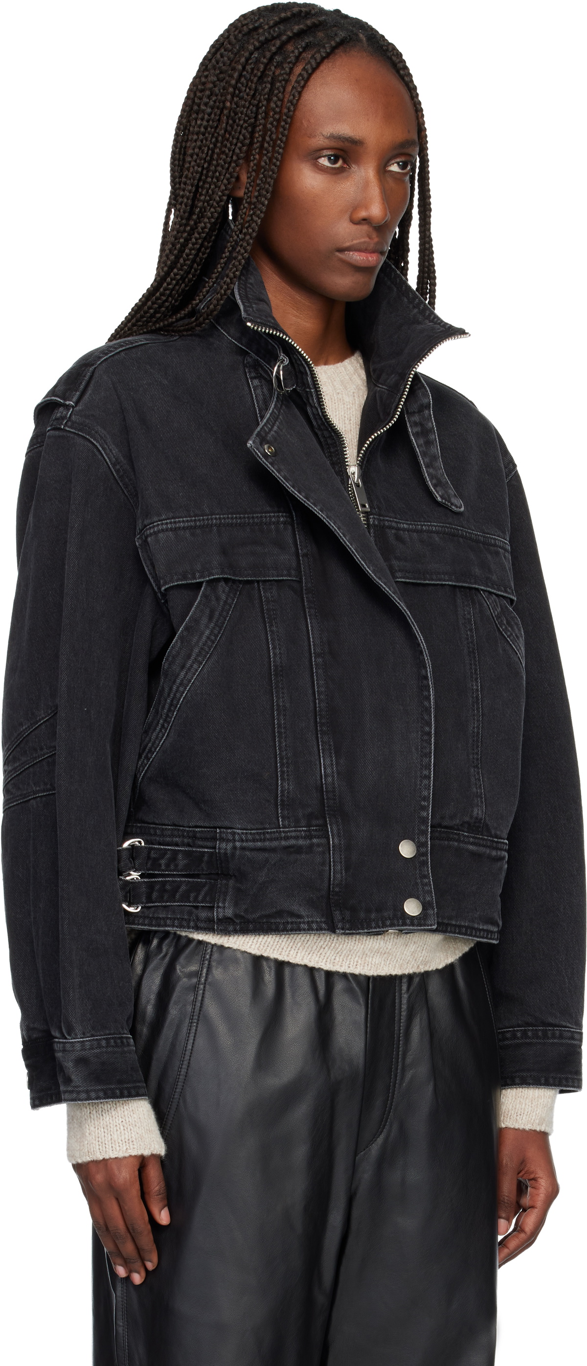 Isabel Marant Etoile Black Joseline Denim Jacket