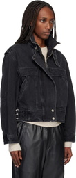 Isabel Marant Etoile Black Joseline Denim Jacket
