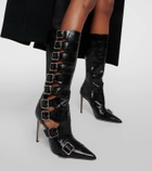 Paris Texas Tyra 105 snake-effect leather boots