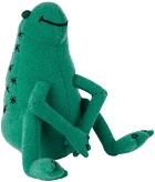 The Elder Statesman Green Cashmere Blomerth Frog Plush Toy