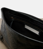 Balenciaga Le City leather clutch