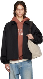 Fear of God ESSENTIALS Black Recycled Nylon Track Jacket