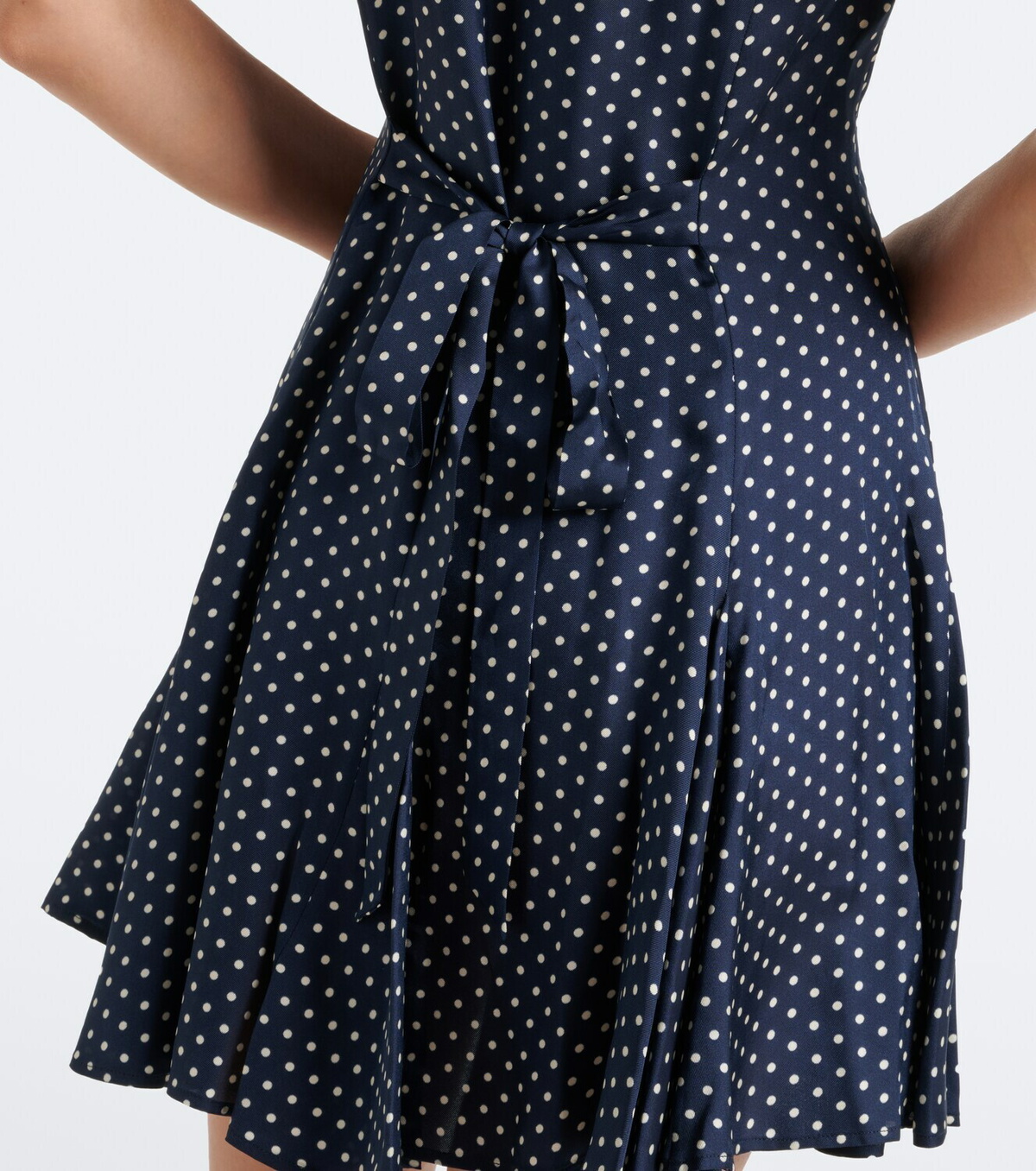 Dôen Aubrey polka dot silk-blend minidress
