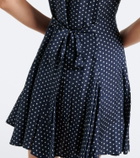 Dôen Aubrey polka dot silk-blend minidress
