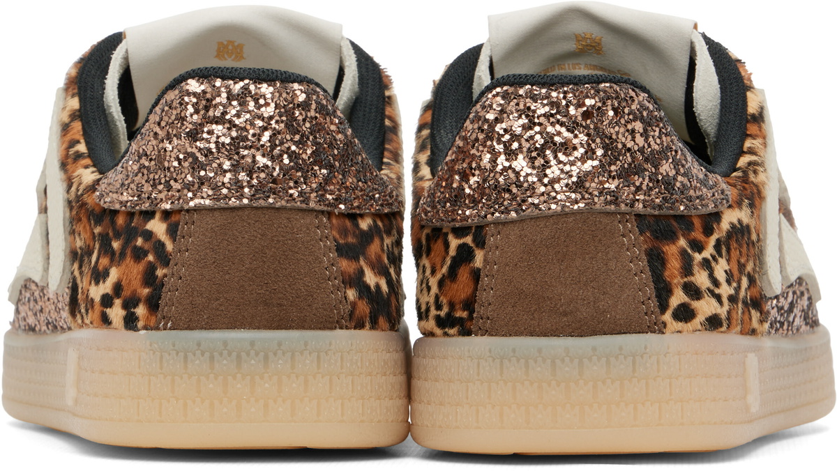 AMIRI Brown Leopard Pacific Bones Sneakers