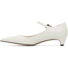SHUSHU/TONG White Low-Heel Mary Jane Heels