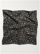 TOM FORD - Leopard-Print Silk-Twill Pocket Square