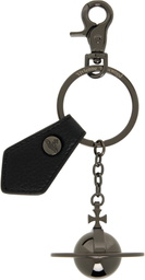 Vivienne Westwood Black & Gunmetal 3D Orb Keychain